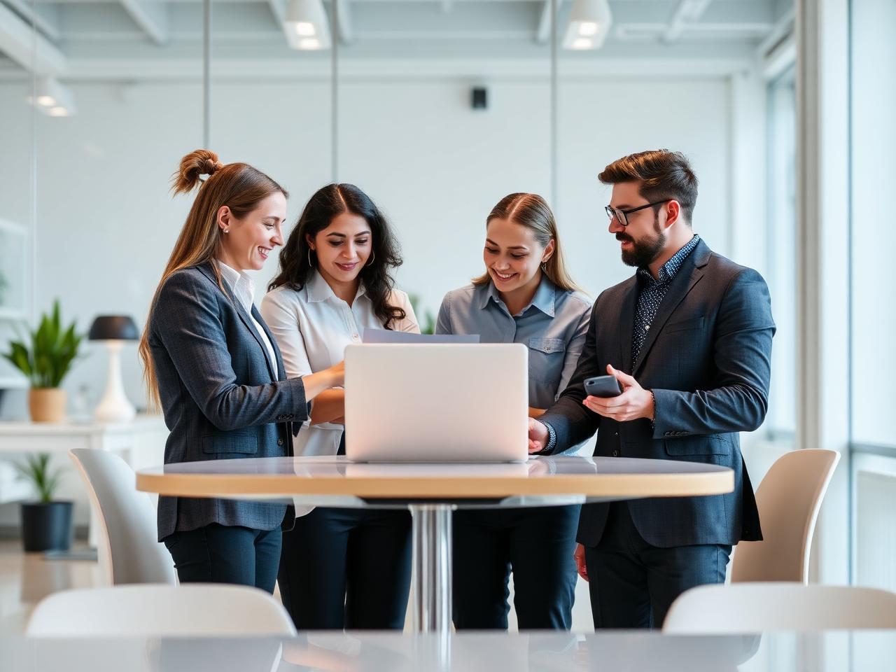 Vertriebsteam in einer professionellen Besprechung